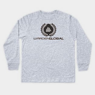 Warden Global Logo Bronze Kids Long Sleeve T-Shirt